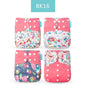 Happyflute New Desig Hot Sale 4Pcs OS Pocket Diaper Washable&Reusable Absorbent Ecological Diaper Cover Adjustable Baby Nappy
