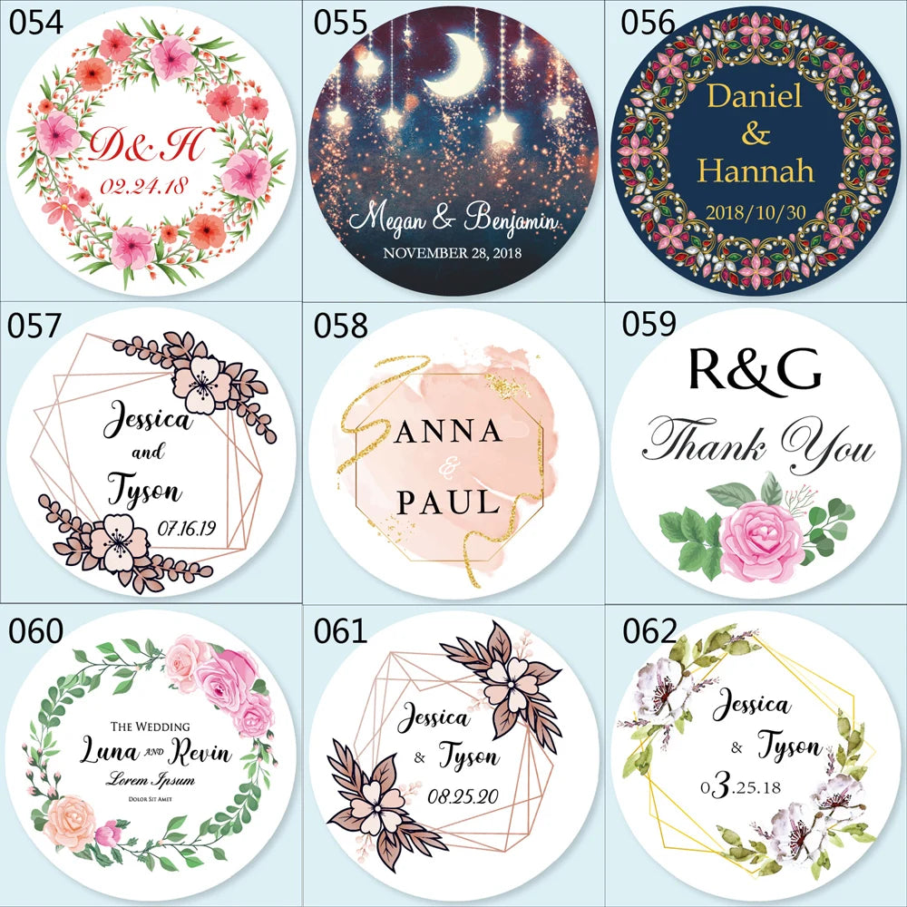 100pcs Custom LOGO Stickers White Label/Wedding Packaging sticker design Kraft baking your own name,THANK YOU labels