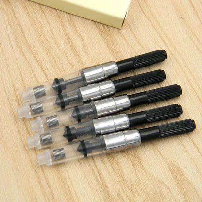 10pc FOUNTAIN PEN refill INK CONVERTER PUMP CARTRIDGES Black