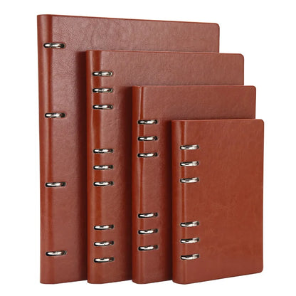 A4 A5 A6 B5 Hollow Loose-leaf Notebook, Detachable Notebook, Leather Notepad Notebook Binder Notepads Stationery
