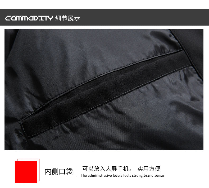 2022 New Men Thickened Down Jacket -30 Winter Warm Down Coat Jacket Men Fashion Long White Duck Hooded Down Parkas Plus Size 4XL