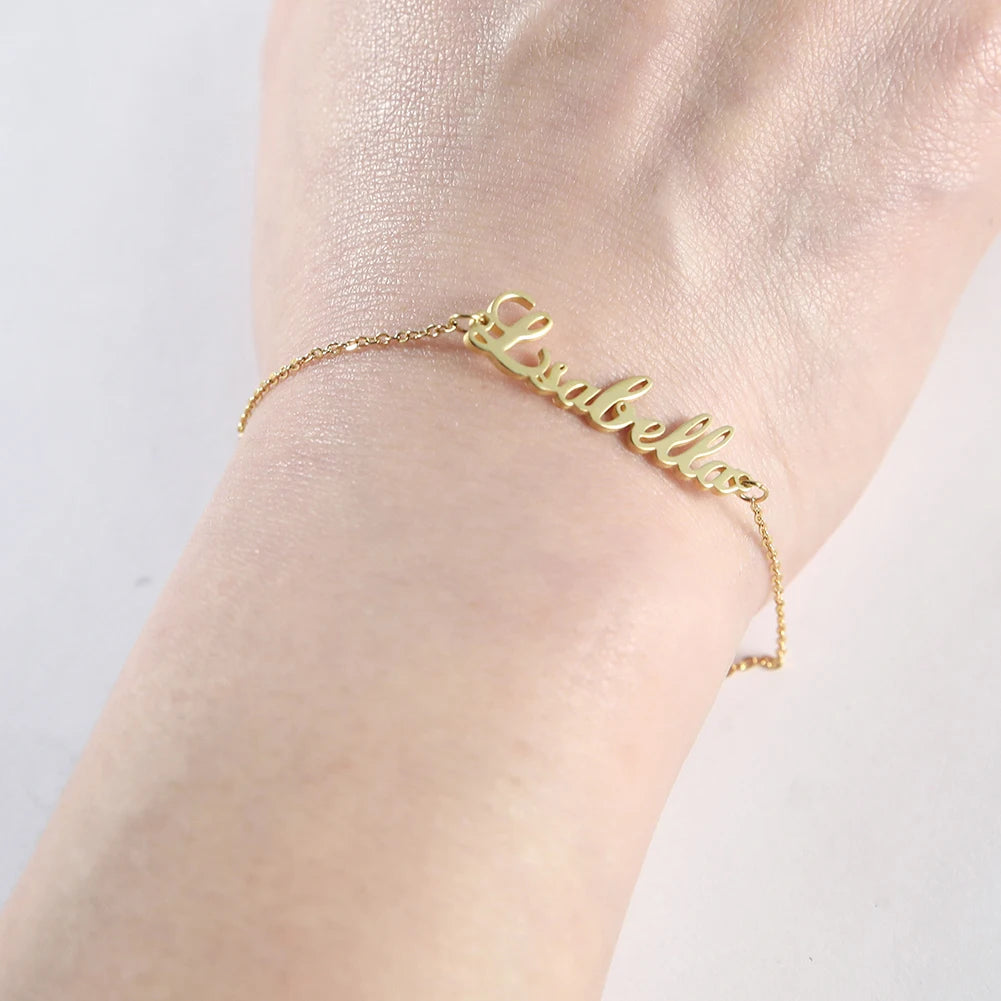 Sipuris Custom Name Bracelets With Crown For Women Stainless Steel Customized Personalized Unique Bracelet Jewelry Gifts
