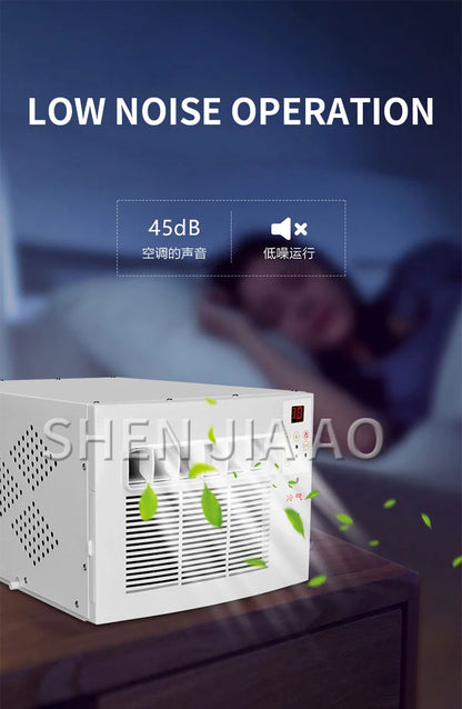 220V Mobile Small Air Conditioner 7m²Space Drainage-free Remote Control Power Saving Mini Cooling Heating Air Refrigerator 400W