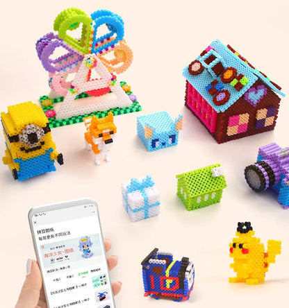 2000PCs/5MM Iron Beads Pixel Puzzle Iron Beads Mix Colors for Kids Hama Beads Perler Beads Diy High Quality Handmade Gift Toy