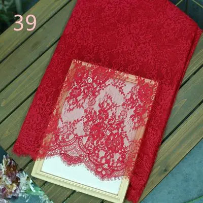 3Meter Exquisite Eyelash Lace 150CM White Lace Fabric Wedding Dress Sexy Lingerie DIY Clothes Accessory Wholesale Prices