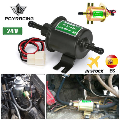 New 12V 24V Electric Fuel Pump Low Pressure Bolt Fixing Wire Diesel Petrol HEP-02A For Car Carburetor Motorcycle ATV
