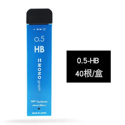 Japan TOMBOW MONO Graph Mechanical Pencil Refill R3/R5-MG  0.3/0.5mm HB/B/2B Black Lead Core