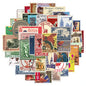 10/30/50pcs Vintage Retro Travel Stamp Stickers Scrapbook Phone Laptop Guitar Stationery DIY Waterproof Sticker Decals Kids Toy