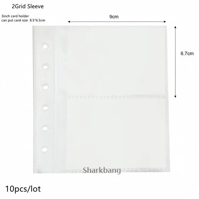 Sharkbang A7 Square Loose Leaf Diary Notebook Glitter Journals Agenda Planner PVC Binder Goo Card Book Gift Set Stationery