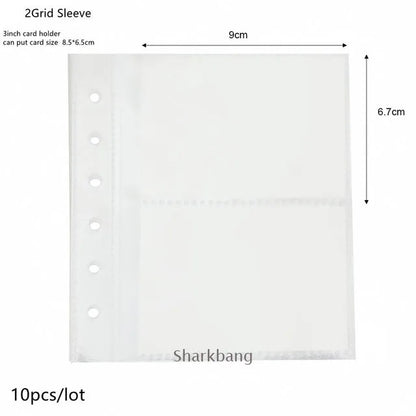 Sharkbang A7 Square Loose Leaf Diary Notebook Glitter Journals Agenda Planner PVC Binder Goo Card Book Gift Set Stationery