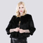 Hot Sale Girl Real Rabbit Fur Coat Women Real Rabbit Fur Jacket Genuine Real Rabbit Fur Outerwear Casual Short Real Fur Coats