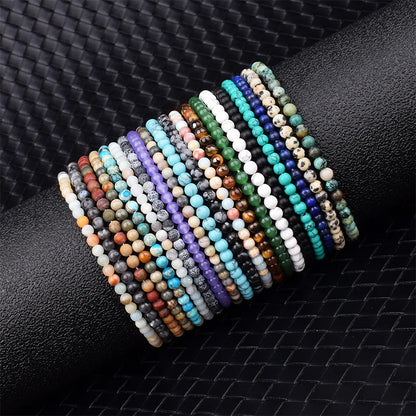 4mm 6mm Mini Energy Charm Bracelet Natural Stone Beads Yoga Healing Bracelet Jewelry for Women Men Best Friend Gift Dropshipping