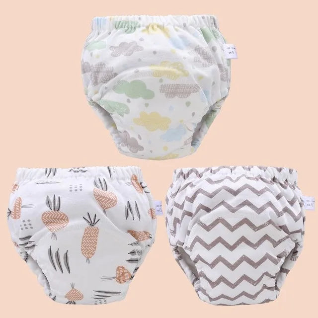 Baby Reusable Potty Training Pants Toddler Cotton Ecological Cloth Diaper Panties Waterproof Washable Nappies Boy Girl Underwear