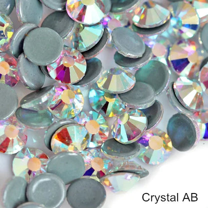 Oleeya стразы Better DMC Hotfix Rhinestone Iron On Strass High Quality Flatback Glass Crystal AB For DIY Wedding Y2792
