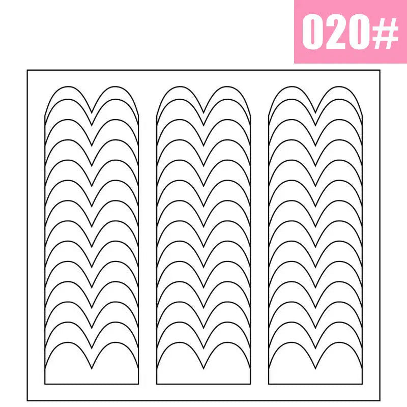 2pcs French Manicure Nail Wraps Stickers, Nail Art Form Fringe Tip Guides for DIY Nail Decoration