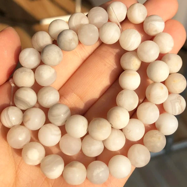 Natural Stone Beads Frost Dark Blue Cracked Dream Fire Dragon Veins Agates Beads For Jewelry Making DIY Bracelet 15‘’ 6/8/10mm