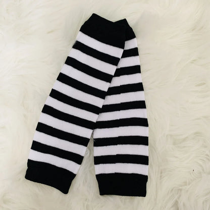 Baby Leg Warmers Girl Cotton Socks Children Rainbow Striped Crawling Knee Pads Colorful Knitted Leggings Winter Soft Sock