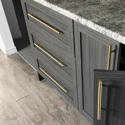 Black Gold Cupboard Handle Brushed Stainless Steel Kitchen Cabinet Door Knob Furniture Drawer Pull  Hardware Pulls  Bar Handle