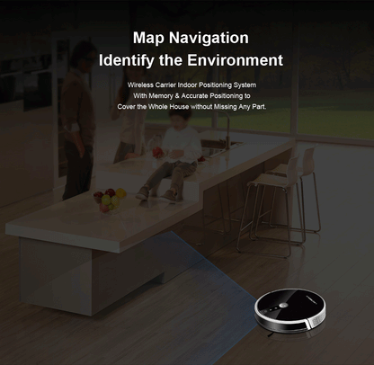 LIECTROUX/LILIN C30B Robot Vacuum Cleaner 6000Pa Suction, Map navigation with Memory,Wifi APP,Electric Water Tank,Wet Mop