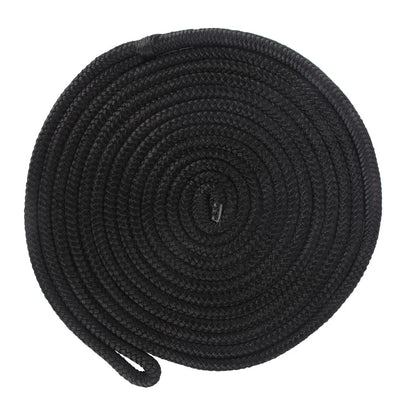 1PC/3PCS Black Double Braid Nylon Dockline Dock Line Mooring boat Rope Anchoring Docking Rope length 16.5feet 25feet 50feet