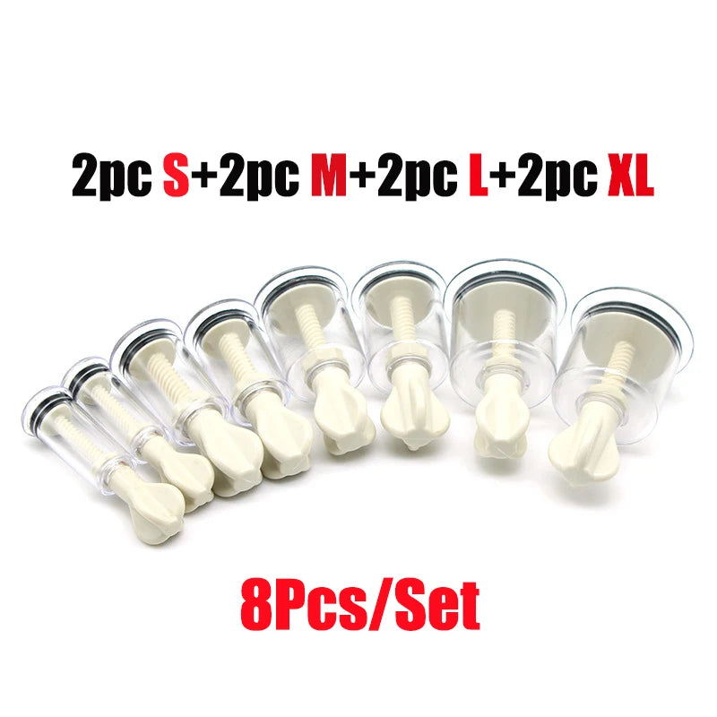 2pcs BDSM Toy Set,Pussy Clit Nipple Sucker Clamp,Breast Enlargement Vacuum Pump G-spot Stimulate Massage Adult Sex Toy For Women