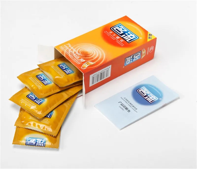 PERSONAGE 60PCS Condoms Ultra Thin Particle Spike Condom Spike Intimate Lubricated Adult Sex Product Contraception for Men