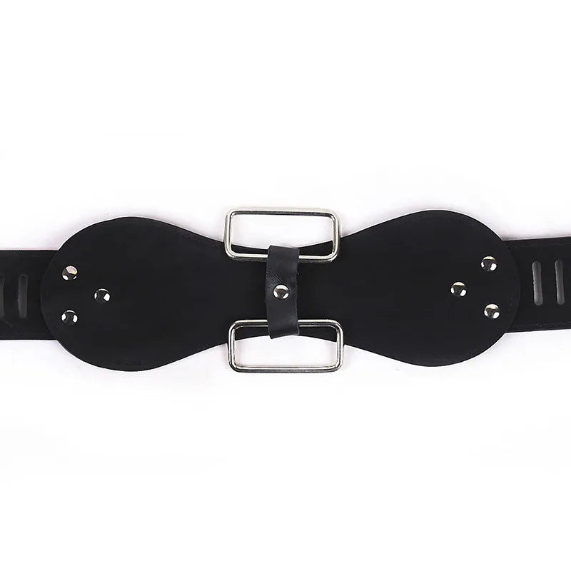 Women Lockable Chastity Panties Belt PU Leather Thong Pants Lock BDSM Restraint Thigh Cuffs Sex Lingerie Briefs Female Underwear