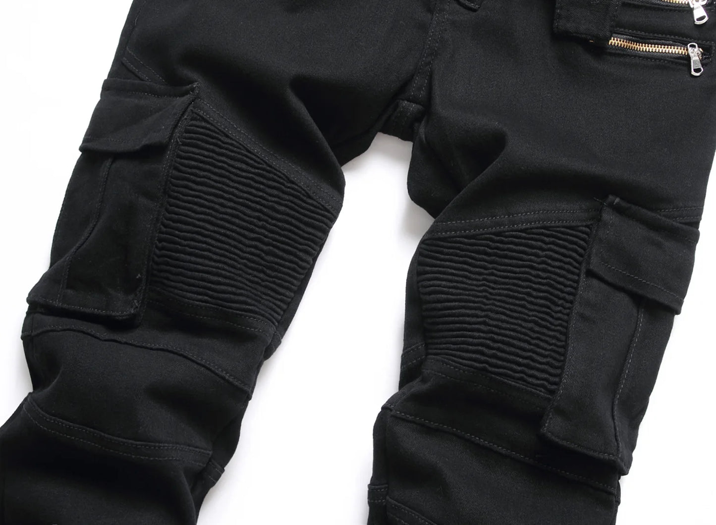 2022 New Fashion Mens Biker Jeans Punk Style Men Cargo Denim Pants  Zipper Pocket Motorcycle Jeans Male Pantalones Hombre