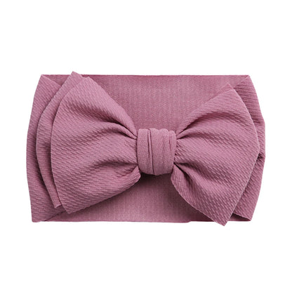 Solid Baby Headband Adjustable Big Bowknot Hair Band Oversize Turban Newborn Headwear For Baby Girls Fashion Hair Accessories