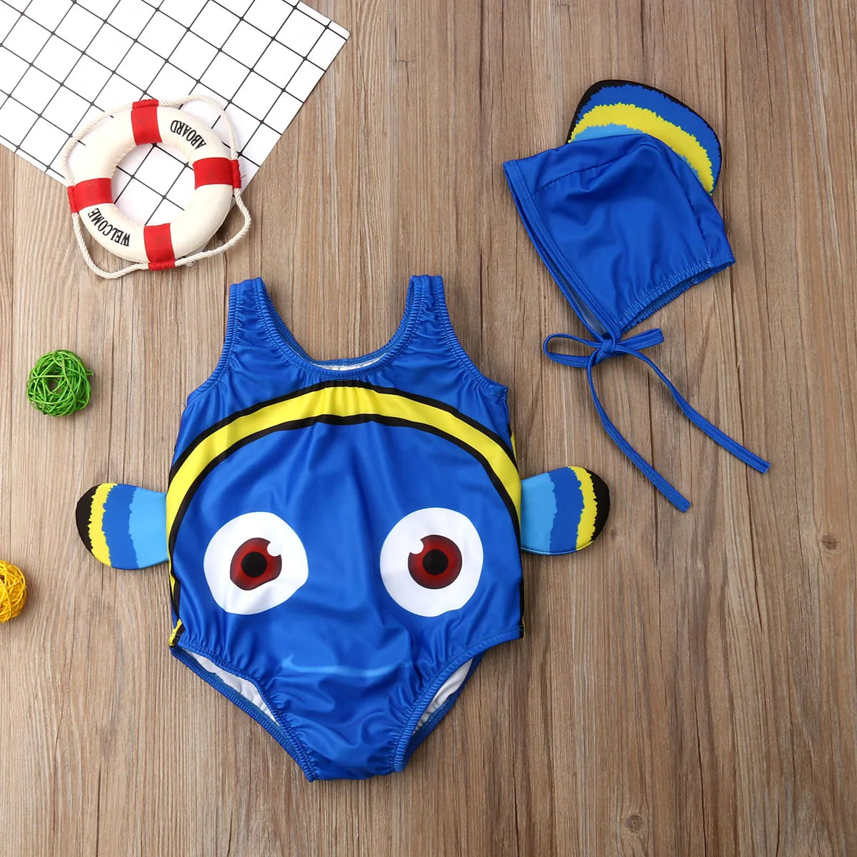 Citgeett Summer Kids Baby Girl Swimwear Cartoon Goldfish Swimsuit Beachwear Bathing Costume