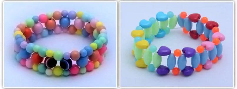 550-700PCS DIY Colorful Acrylic Beads Girls Puzzle Toy Jewelry Necklace Bracelet Handmade String Bead Girl Children Making Toys