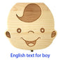 Spanish/English/Portugal/French/Russia Baby Wood Tooth Box Organizer Milk Teeth Storage Collect Teeth Umbilica Lanugo Save Gifts