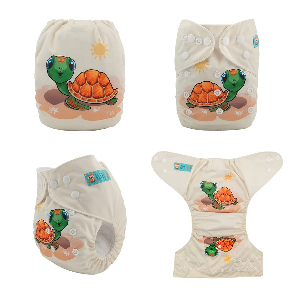 U Pick ALVABABY Digital Position Cloth Diapers Baby Reusable Modern Cloth Nappy for Baby with 1pc Microfiber Insert