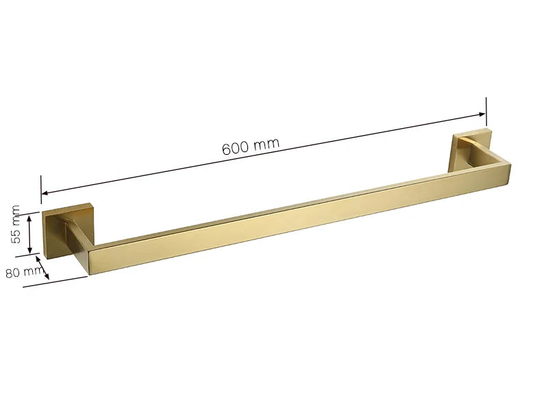 Gold Brushed Bathroom Accessories Hardware Towel Bar Rail Toilet Paper Holder Towel Rack Hook Soap Dish Toilet Brush
