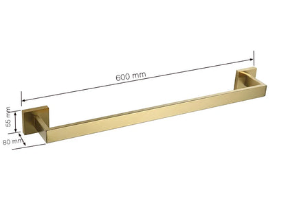 Gold Brushed Bathroom Accessories Hardware Towel Bar Rail Toilet Paper Holder Towel Rack Hook Soap Dish Toilet Brush