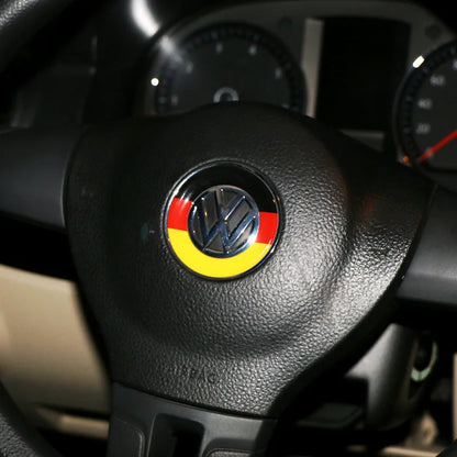 Ceyes Car Styling Steering Wheel Emblem Decorative Circle Ring Accessories Case For Volkswagen VW Golf 5 Polo Jetta Mk6 Covers