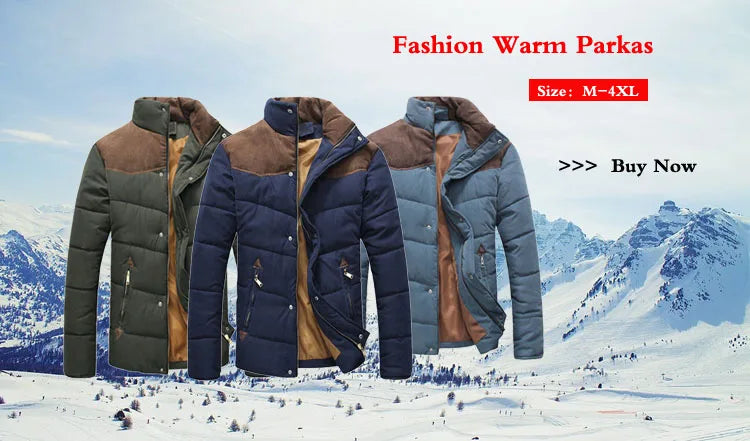 Winter Men's Long Down Jacket Fashion Male Thermal Parkas Coats Casual Men Classic Fur Collar Warm Padded Jackets Clothing 5XL