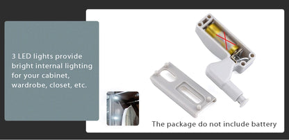 KAK Universal Hinge Light Kitchen Bedroom Living Room Cabinet Cupboard Wardrobe 0.25W Inner LED Sensor Light Furniture Hardware