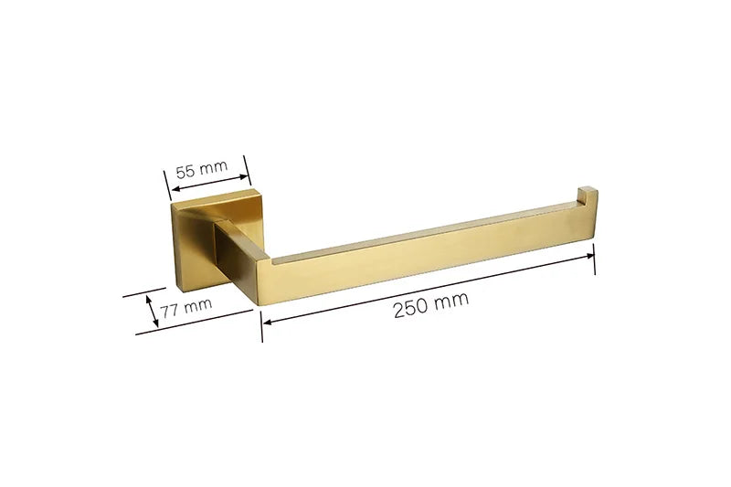 Gold Brushed Bathroom Accessories Hardware Towel Bar Rail Toilet Paper Holder Towel Rack Hook Soap Dish Toilet Brush