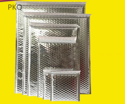 10pcs/Lot Sliver Aluminum Bubble Shipping Bag Padded Envelopes Bubble Mailer Bag Aluminum Foil Gift Bag Packing Wrap