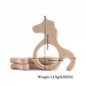 10pc Wooden Teether Animals Beech Teething Grasping Wooden Animal Toy Rodent Baby Teether Pendant DIY  Pacifier Chain Kids Goods