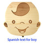 Spanish/English/Portugal/French/Russia Baby Wood Tooth Box Organizer Milk Teeth Storage Collect Teeth Umbilica Lanugo Save Gifts