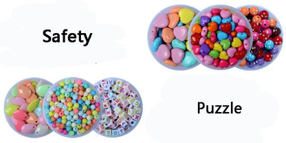 550-700PCS DIY Colorful Acrylic Beads Girls Puzzle Toy Jewelry Necklace Bracelet Handmade String Bead Girl Children Making Toys