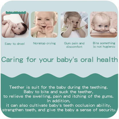 10pc Wooden Teether Animals Beech Teething Grasping Wooden Animal Toy Rodent Baby Teether Pendant DIY  Pacifier Chain Kids Goods