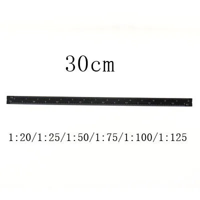 TUTU high quality colorful 15cm aluminum triangular scale ruler aluminum 1:20 - 1:600 alloy metal scale regua desenho H0003