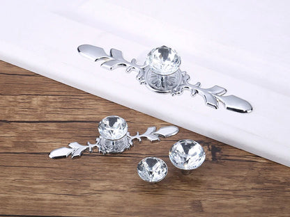 KAK Luxury Diamond Crystal Handles Shoebox Cabinet Handles Closet Door  Drawer Knobs Wardrobe Pulls Pullers With Screws Hardware