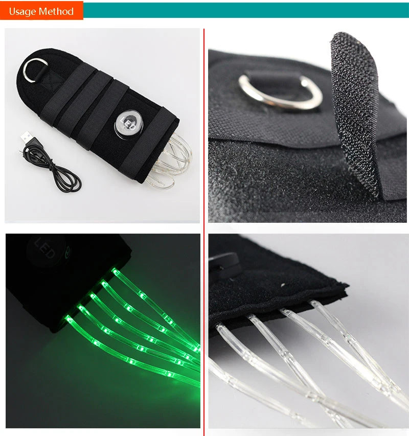 LED Horse Tail Trappings Night Riding Safe Equestrian Flashing Light Bar Harness Equipment Outdoor Sports Horse Tail Decor