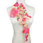 1PC Big Gray Flower Lace Embroidered Neckline Collar Trim Clothes Fabric Sewing Supplies Craft Wedding Dress Applique