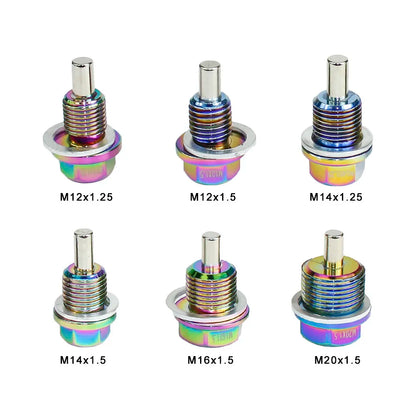 M12 M14 M16 M20*1.5 / 1.25 Neo Chrome Aluminum Magnetic Oil Drain Bolt Oil Sump drain plug nut Oil Drain Plug Magnetic