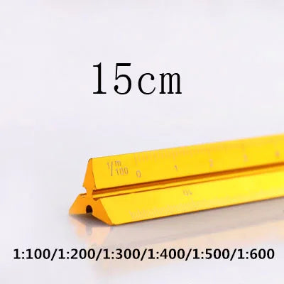TUTU high quality colorful 15cm aluminum triangular scale ruler aluminum 1:20 - 1:600 alloy metal scale regua desenho H0003